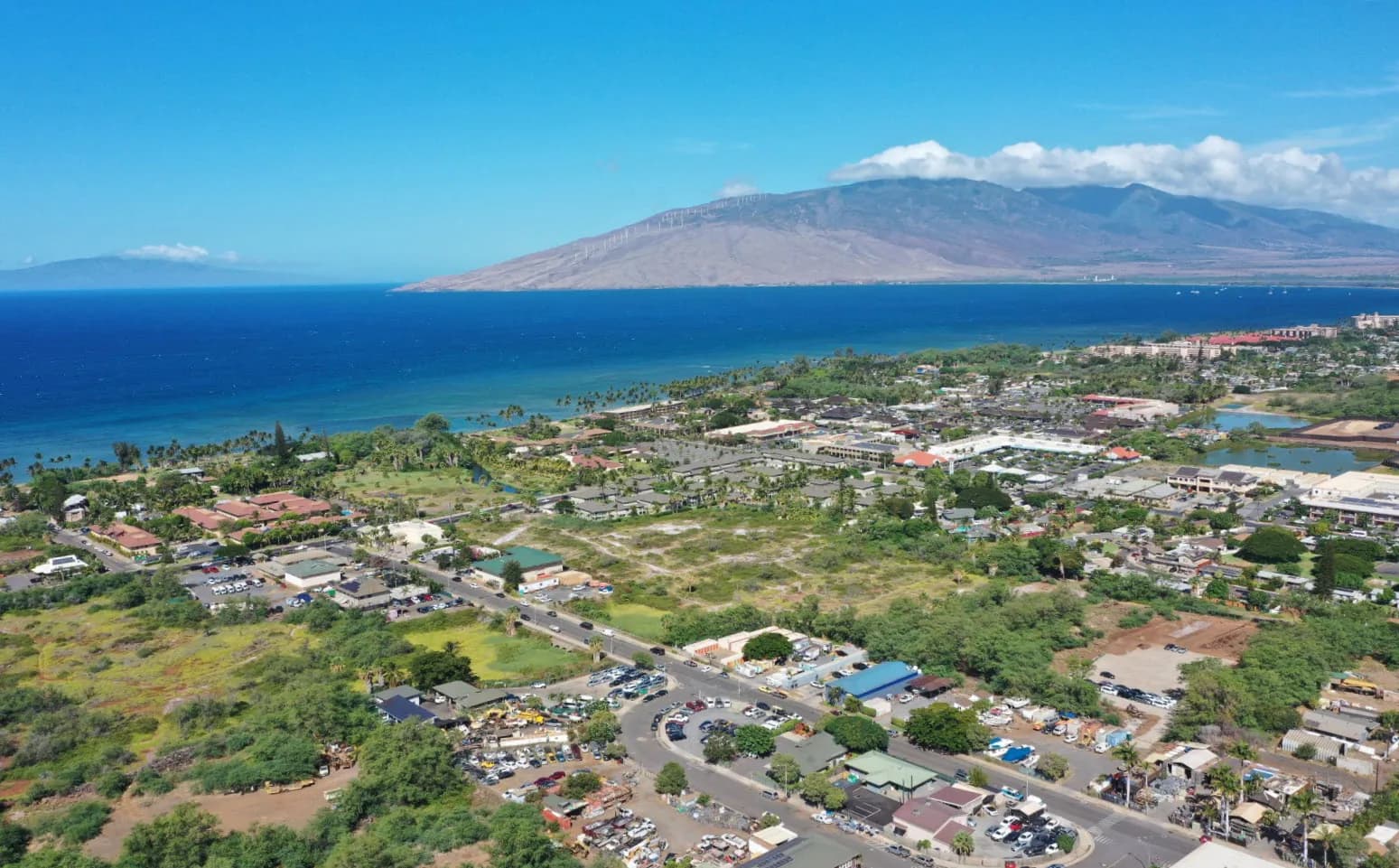 Maui coastline with West Maui mountains